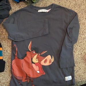 Zara lion king long sleeve tee